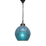 Blue glass paradise pendant ceiling lamp - Craftkriti