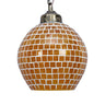 Multicolour mosaic glass ceiling pendant lamp - Craftkriti