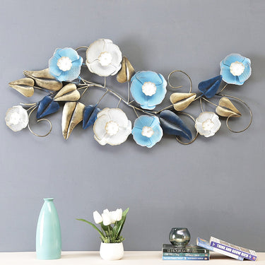 Metal Multicolour Floral Wall Art - Craftkriti