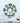White Blue Green Wall Flower - Craftkriti