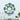 White Blue Green Wall Flower - Craftkriti