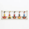 Multicolour Horizontal Five Figurines Metal Wall Art - Craftkriti