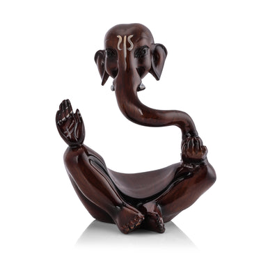 Lord brown ganeshji polyresin showpiece - Craftkriti