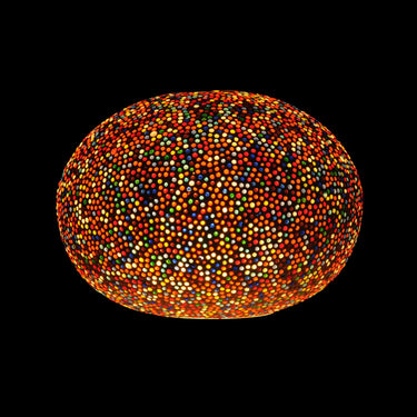 Multicolour glass bindis ceiling pendant lamp - Craftkriti