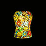 Multicolour glass inverso ceiling pendant lamp - Craftkriti