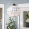 Mosaic multicolour glass ceiling pendant lamp - Craftkriti
