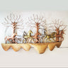 Seven metal running horses LED wall art - Craftkriti