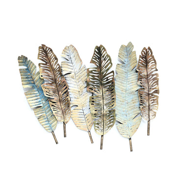 Metal Antique Six Leaf Wall Art - Craftkriti