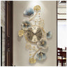 Stems With Leaf Metal Wall Clock - Craftkriti