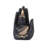 Decorative Black Palm Buddha Figurine Table Decor Showpiece - Craftkriti