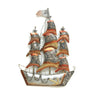 Multicolour Metal Ship Wall Art with LED - Craftkriti
