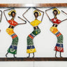 Five lady dancing figurine metal wall decor - Craftkriti