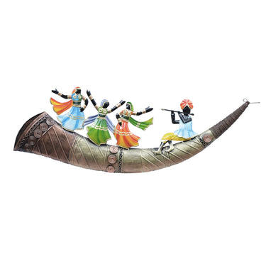 Multicolour Metal Baarat Shenahi Wall Art - Craftkriti