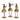 Coin Skirt Golden Metal Ladies Figurines - Craftkriti