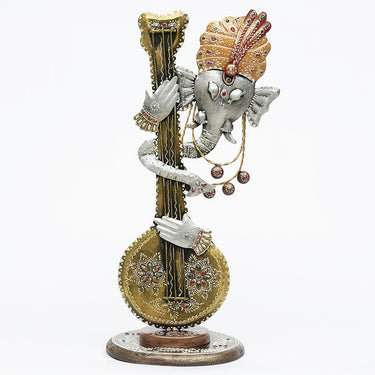 Metal Sitar Ganeshji Table Showpiece