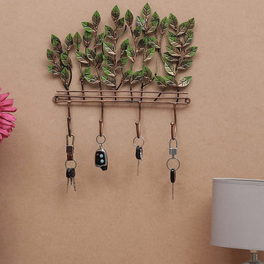 Green Stems Metal Wall Hook