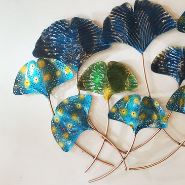 Green metal wall decor LED wall art - Craftkriti