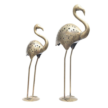 Metal Swan Set Of Two Showpiece - Craftkriti