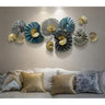 Bluish Sea Shells Floral Metal Wall Art - Craftkriti