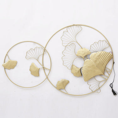 Golden Zingo Leaf Wall Art - Craftkriti