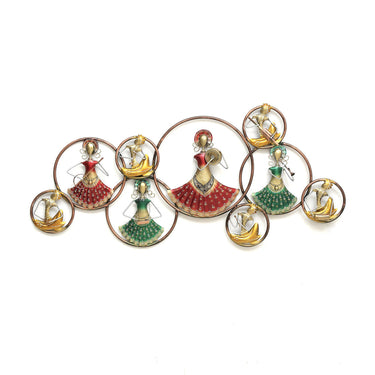 Multicolour Metal Dancing Dolls Wall Art - Craftkriti