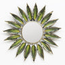 Green Metal Decorative Mirror Wall Art - Craftkriti