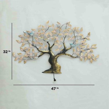 Five Bird Tree Metal Wall Art