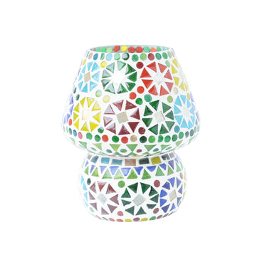 Multicolour mosaic glass table lamp - Craftkriti
