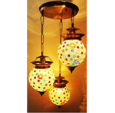 Beautiful glass ceiling pendent chandelier - Craftkriti