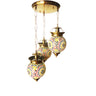 Multicolour glass ceiling pendent chandelier - Craftkriti