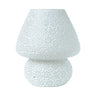 White glass handmade mushroom table lamp - Craftkriti