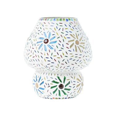 Multicolour Burgeon Glass Traditional Table Lamp - Craftkriti