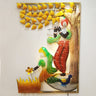 Brown metal Radha Krishna LED wall art - Craftkriti