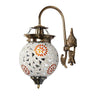 Multicolour red flower mosaic wall lamp - Craftkriti