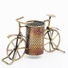 Metal Cycle Copper Pen Holder - Craftkriti