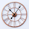 Brown Colour Metal Roman Wall Clock - Craftkriti