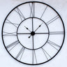 Big Black Colour Metal Roman Wall Clock - Craftkriti