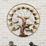 Metal Round Bird Tree Leaf Wall Art - Craftkriti