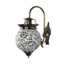 Multicolour glass small flower mosaic wall lamp - Craftkriti