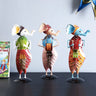 Three Ganeshji Multicolour Figurines Metal Showpiece - Craftkriti