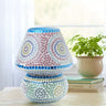 Multicolour glass mushroom table lamp - Craftkriti