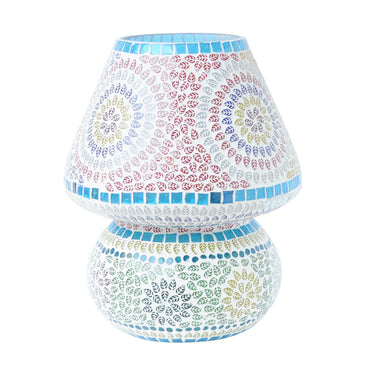 Multicolour glass mushroom table lamp - Craftkriti