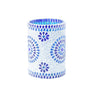 Blue glass mosaic mini table lamp - Craftkriti