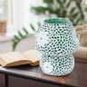 Green Mosaic Glass Elegant Table Lamp - Craftkriti
