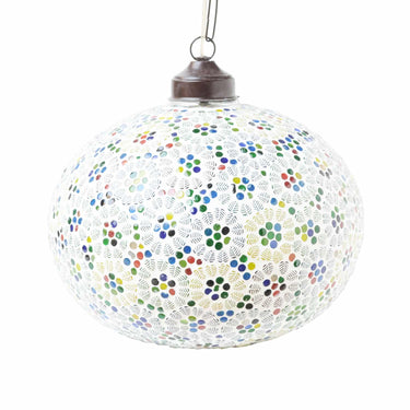 Multicolour Mosaic Glass Fos Pendant Ceiling Lamp - Craftkriti