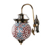 Big red flower mosaic wall lamp - Craftkriti