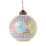 Multicolour glass mosaic oriental ceiling pendant lamp - Craftkriti