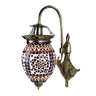 Red glass flower mosaic wall lamp - Craftkriti