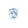 Blue mosaic glass tea light holder - Craftkriti