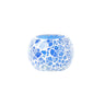 Blue Crackled Glass Tea Light Holder - Craftkriti